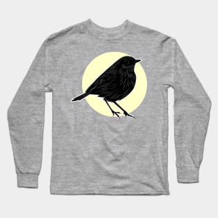 Small Bird Design Long Sleeve T-Shirt